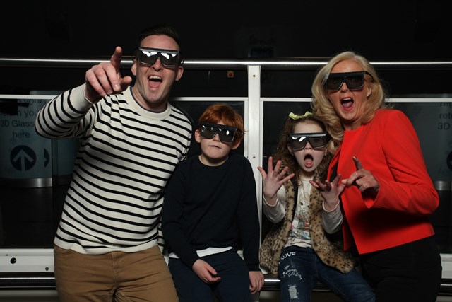 Family at the 4d Cinema at the Blackpool Tower