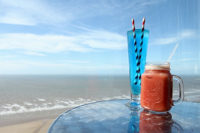 Cocktails at the top of the Blackpool Tower