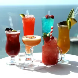 Cocktails Drinks at Sky High Bar 380 at the top of the Blackpool Tower Eye