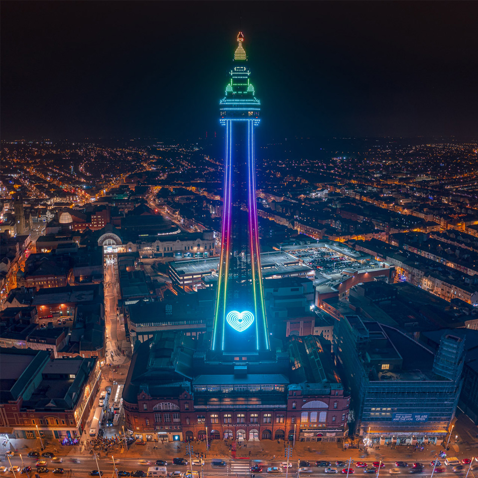 The Blackpool Tower lit up at night - Top Blackpool attraction