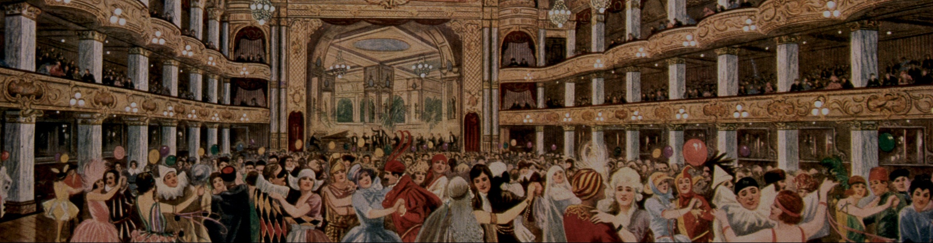 Illustrated view of an audience at the Ballroom Blackpool Tower
