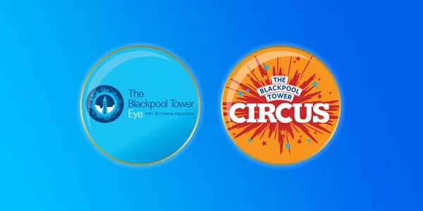 Blackpool Tower Eye + Blackpool Circus badges