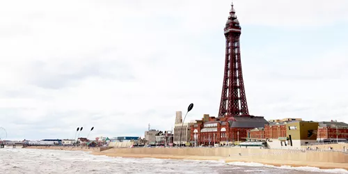Blackpool Tower with Sea