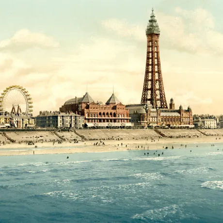 View From North Pier Blackpool Lancashire England Ca 1895