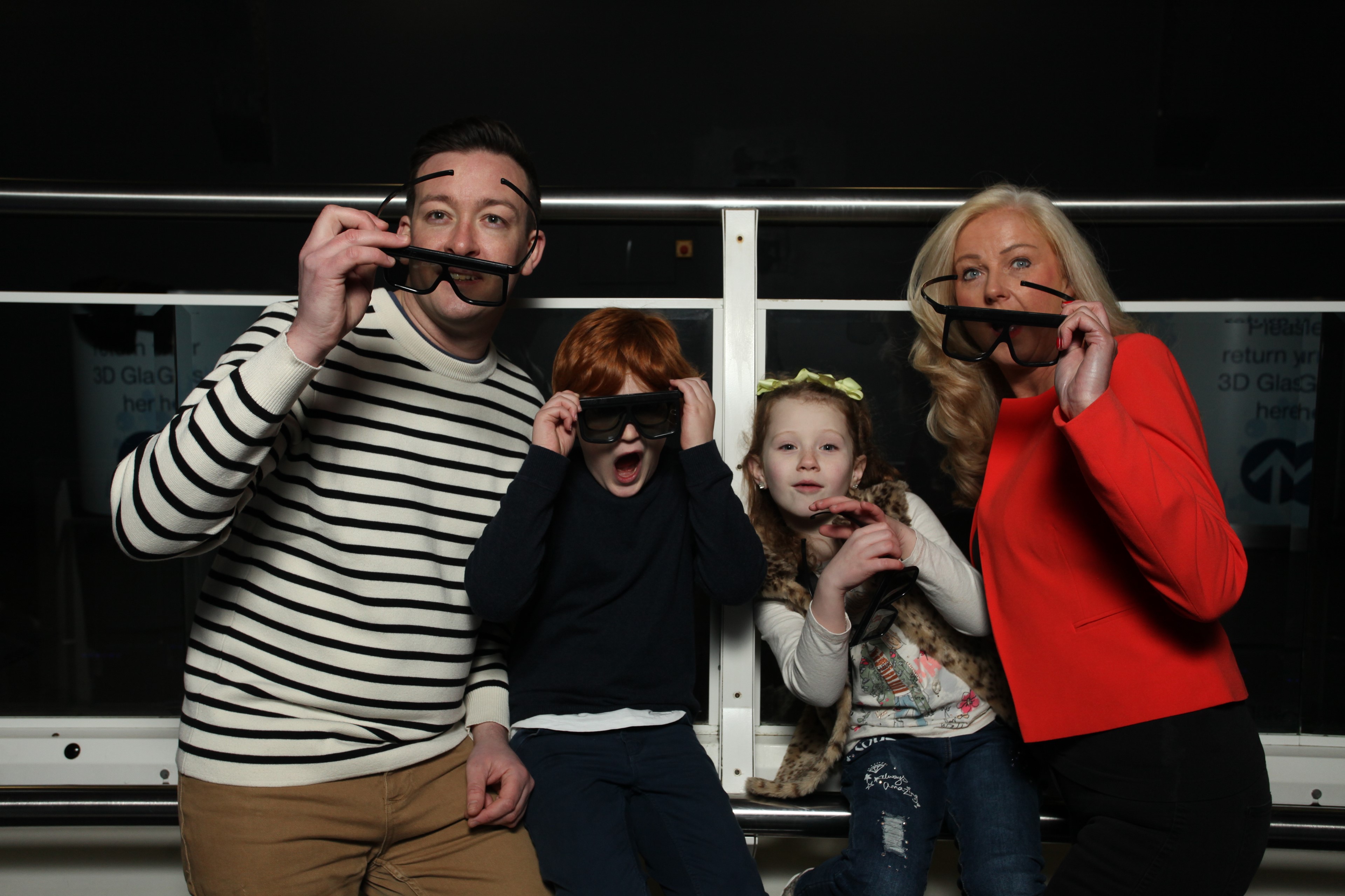 Family At 4D Cinema at the top of the Blackpool Tower Eye