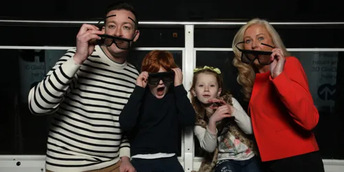 Family At 4D Cinema at the top of the Blackpool Tower Eye