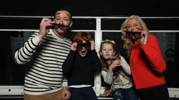 Family At 4D Cinema at the top of the Blackpool Tower Eye