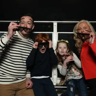 Family At 4D Cinema at the top of the Blackpool Tower Eye