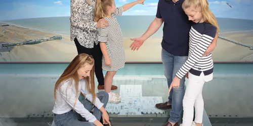 Family at the top of the Blackpool Tower Eye