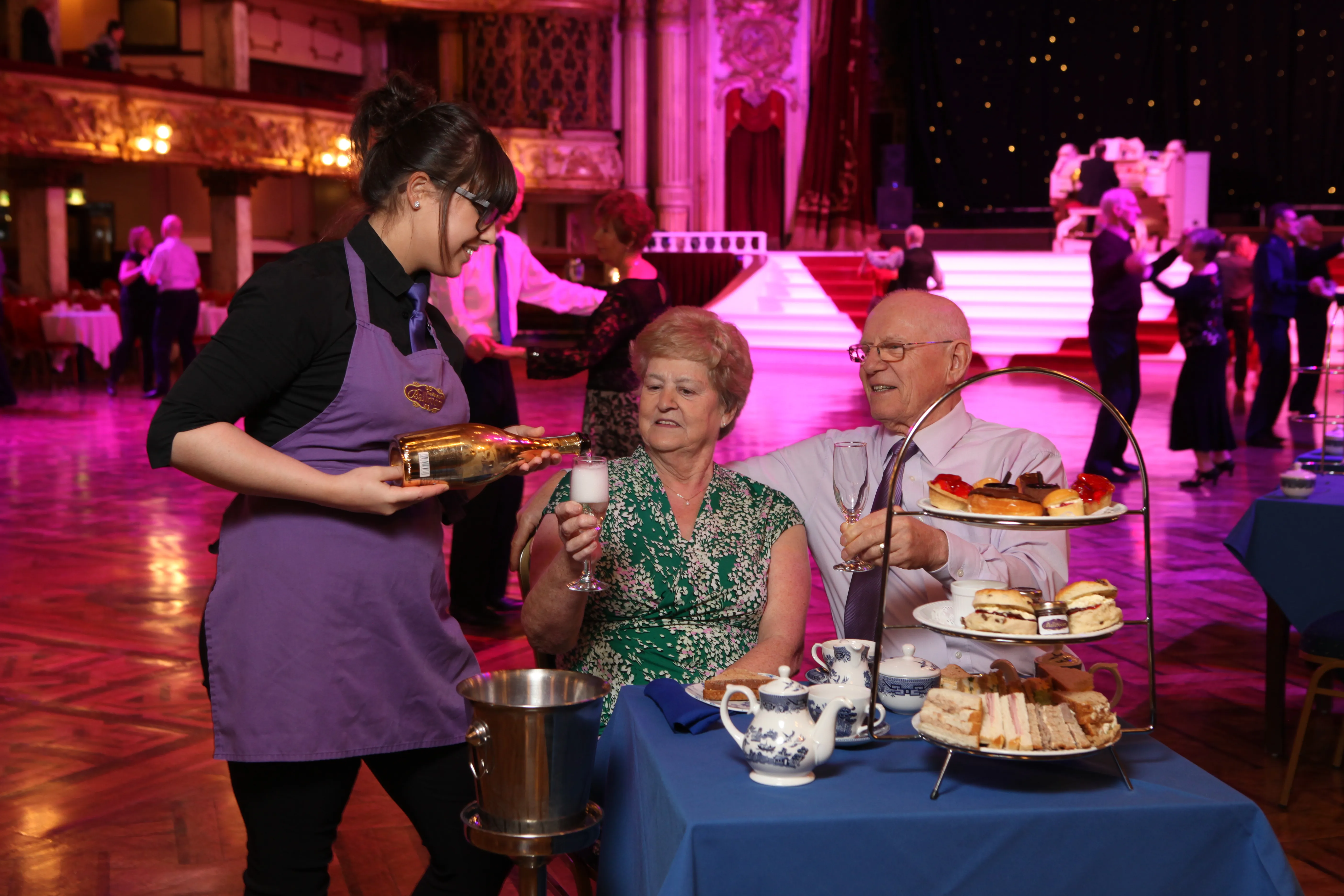 Enjoy a glass of Prosecco with your afternoon tea at the Blackpool tower ballroom