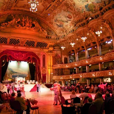 Visitors dancing in the Blackpool Tower Ballroom