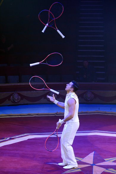 Circus Tennis Juggler