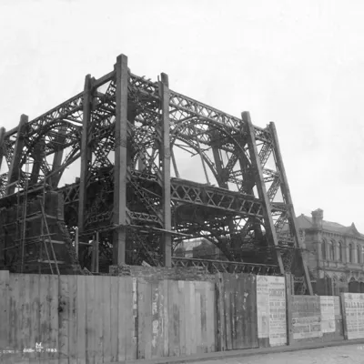 The Blackpool Tower Base - Black and White