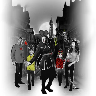 Family at the Blackpool Tower Dungeon