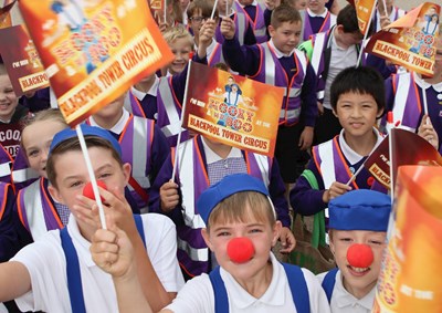School Clowns at the Blackpool Tower Circus