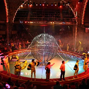 The circus finale with water at the blackpool tower circus